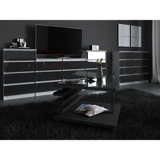 Navarrete Floor Shelf Coffee Table with Storage