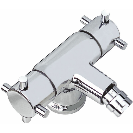 Jtp Capri Mono Bidet Mixer Tap with Waste Dual Handle - Chrome
