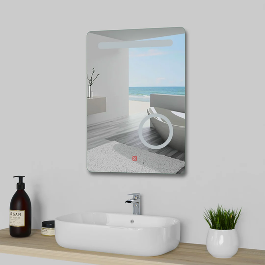 Nerstrand Magnifying Lighted Framed Wall Mounted Bathroom/Vanity Mirror