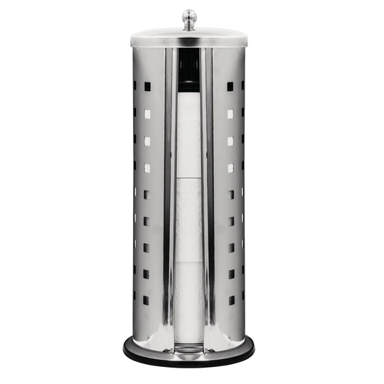 Free Standing Toilet Roll Holder with Cover