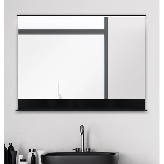 Dorthy Lighted Glass Framed Wall Mounted Bathroom Mirror