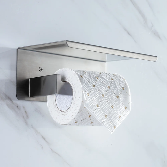 Toilettenpapierhalter Mit Ablage Wand-Toilettenpapierhalter WC-Toilettenpapierhalter Nickel Gebürstet