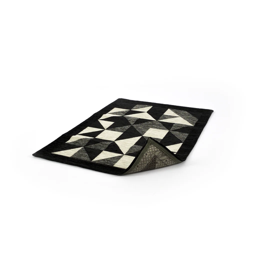 Schreiber Origami Hooked Black/White Rug