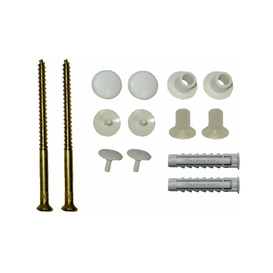 Wc Pan To Floor Vertical Fixing Kit - Silver - Essentials