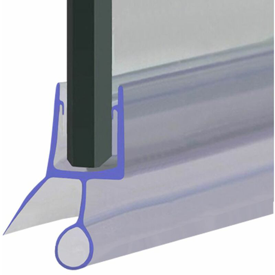 Shower Seal for Screens, Doors or Panels | Fits 4, 5 or 6mm Glass | Seals 7-12mm Gaps | SEAL002 (200cm) - Clear