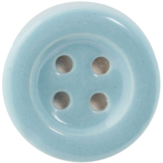Ceramic Cabinet Knob - Blue Button - Nicola Spring
