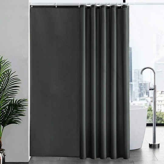 Mildew Proof Shower Curtain Waterproof Polyester Fabric Washable Textile Shower Curtains for Bathtub or Bathroom 12 Shower Curtain Hooks Dark