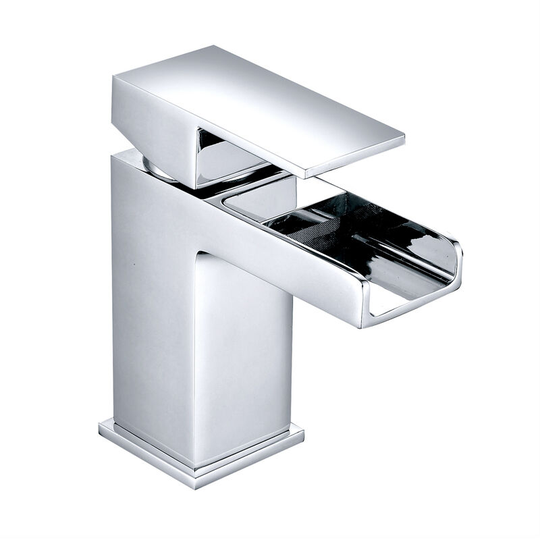 NRG - Basin Sink Mixer Tap Chrome Square Bathroom Lever Faucet