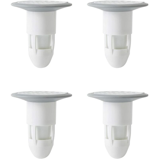 Betterlife 4 Pack Shower Floor Drain Stopper, Smell Proof, for Hotel, Kitchen, Bathroom, White