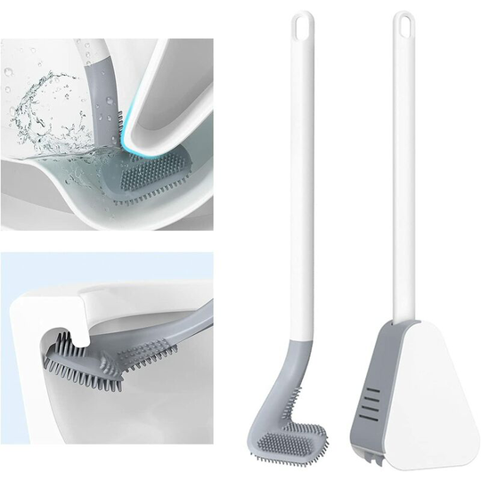 Golf Silicone wc Brush Long Handled Toilet Brush Brushes wc and White Bathroom Supports