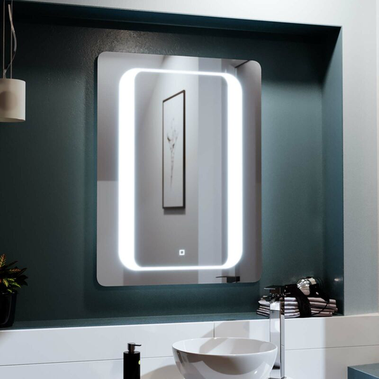 Neshome - Illuminated 600 x 800 mm led Bathroom Mirror with Anti Fog and Touch Switch Osmo