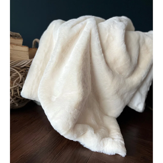 Dutson Faux Rabbit Fur Throw
