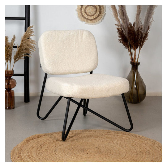 Teddy armchair Julia White - White
