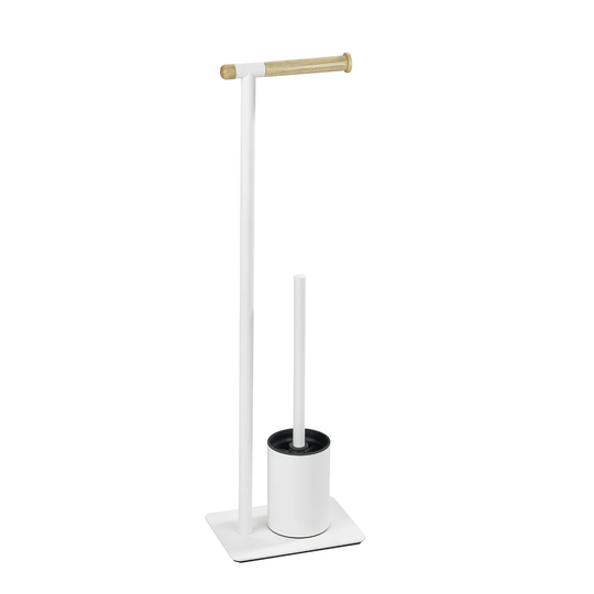 Macao Free-Standing Toilet Roll and Brush Holder