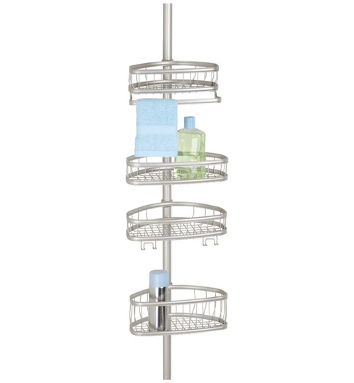 Adjustable Shower Caddy - Shower Shelf With 4 Adjustable Baskets,Matte Satin