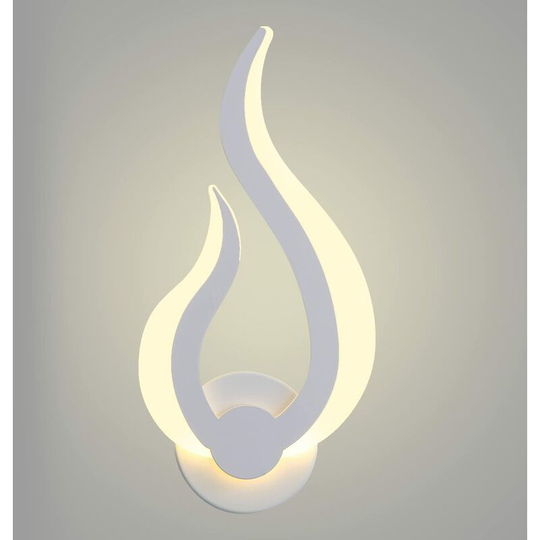 Gift - Indoor Wall Sconce led Modern Wall Lamp Flame Shape Wall Mounted Night Light 3000K Warm White for Kitchen Stair Bedroom Hallway