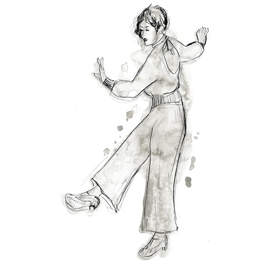 Charleston Dancers I by June Erica Vess - Wrapped Canvas Painting