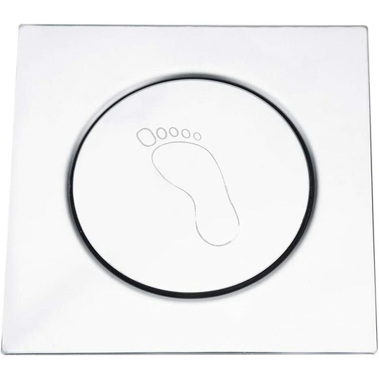 Gift - Stainless Steel Pedal Rebound Type Floor Drain for Bathroom Garage Basement Smell Proof Drainage(02)