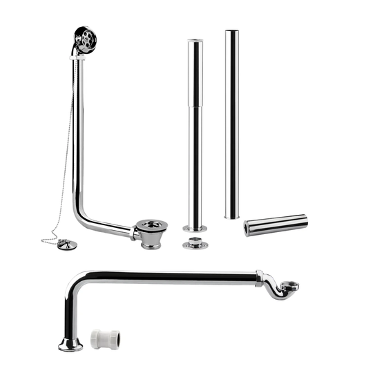 Basin Bottle Trap with Extension Tube in Chrome