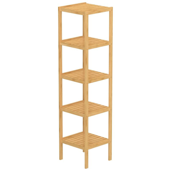 Bathroom Shelf with 5 Shelves Compartments 34x33x140 cm EISL - Brown