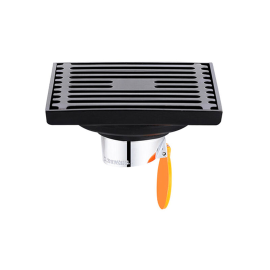 Shower Drain Filter, Thickened Stainless Steel Floor Drain Drain Cover with Anti-Odor Glue Square Straight Bathroom Drain for Bathroom Shower Kitchen