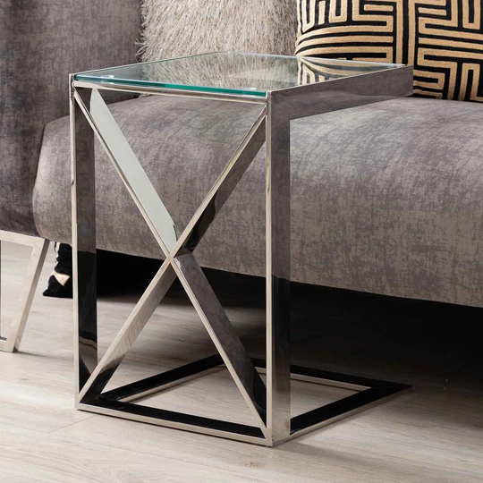 55cm C Shape Sofa Table for Living Room Furniture, Metal Bed Side Table, End Table