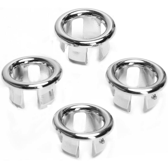 Sink Overflow Ring Round Sink Hole Overflow Cover Basin Trim Overflow Drain Plug Cover (4pcs)