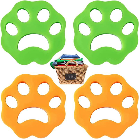 Pet Dog and Cat Hair Removal, Washing Machine Clothes Epilator, Hair Removal, Reusable Magic Hair Removal (Clothes / Sofa / Car / Bed / Carpet) 4pcs