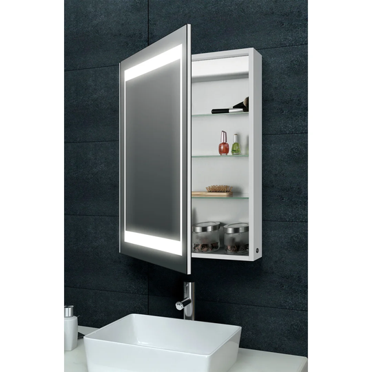 Led 50cm x 70cm Surface Mount Flat Mirror Cabinet