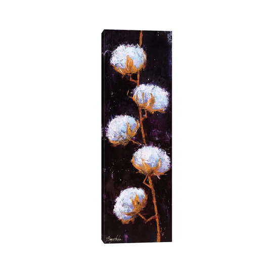 Cotton Branch by Olena Bogatska - Wrapped Canvas Painting