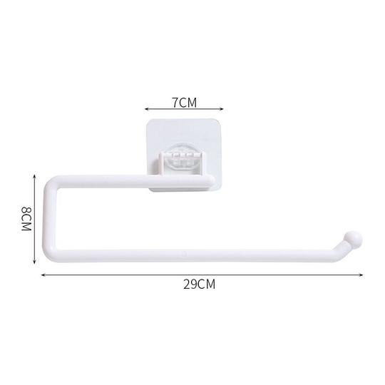 Sunflowergb - Kitchen Roll Paper Holder Hanger Closet Towel Rack Tool (White)