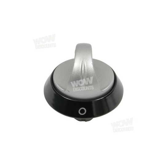 Hotpoint Hob Hotplate Control Knob - Silver / Black C00241698
