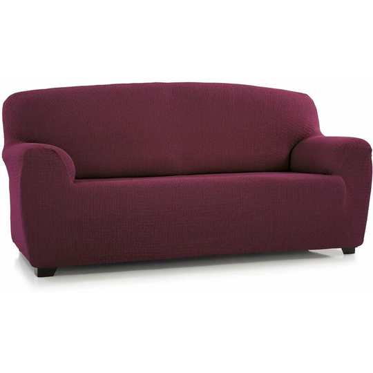 Luxury 'Clare' Two Seater Armchair Cover Multi-Stretch Slipcover Protector, Purple - Purple - Purple - Homescapes