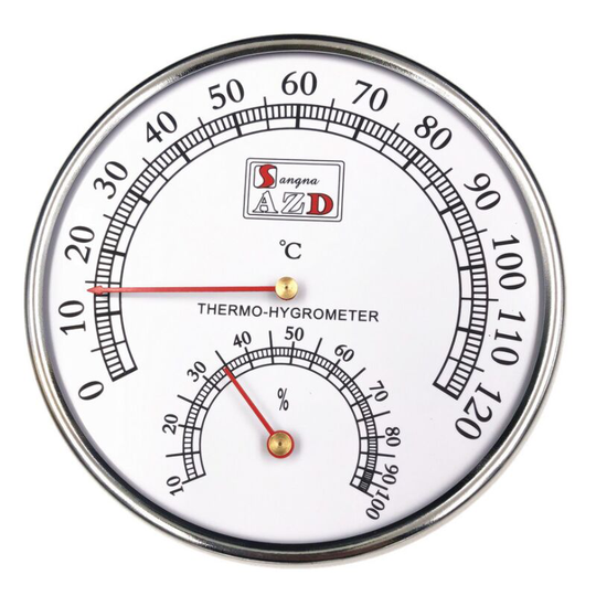 Sauna Room Thermometer and Hygrometer, Temperature and Internal Humidity Pointer Type, High Precision Thermometer and Long Scope