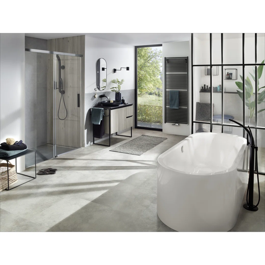 Nexsys 1400 x 900 mm Steel Enamel Shower Tray - Warm Grey