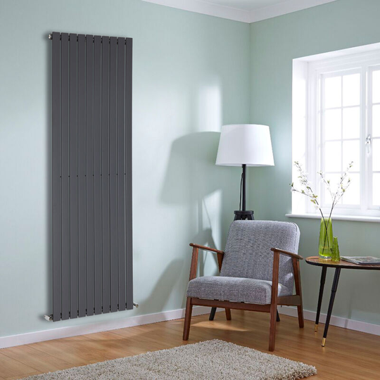 NRG - Anthracite Flat Panel Radiator Designer Column Bathroom Central Heating Single 1800x680mm