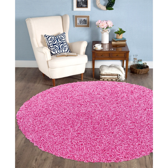 Balceta Luxury Super Soft Flokati/Shaggy Pink Rug