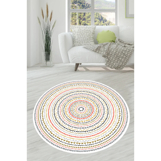Darien Shaggy Beige/Red/Blue Rug