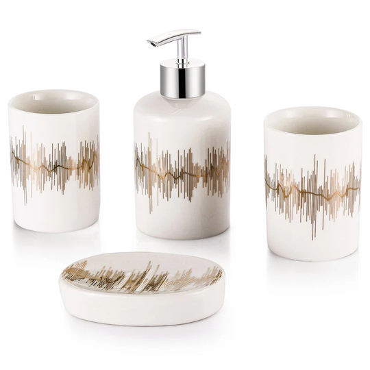 Drue 4 Piece Bathroom Accessory Set