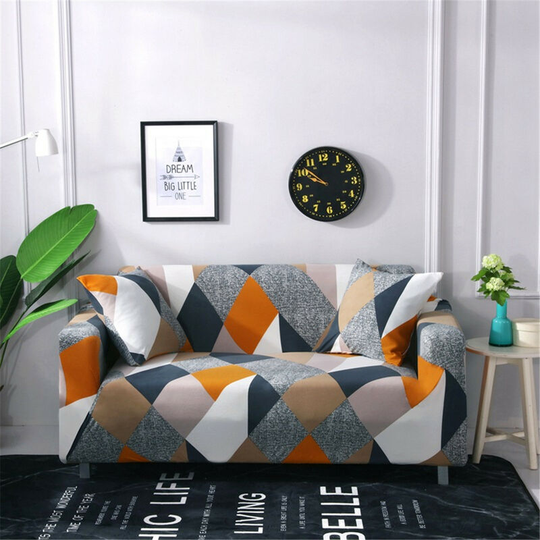 1-Seater Elastic Sofa Cover Stretch Armchair Protective orange type 13