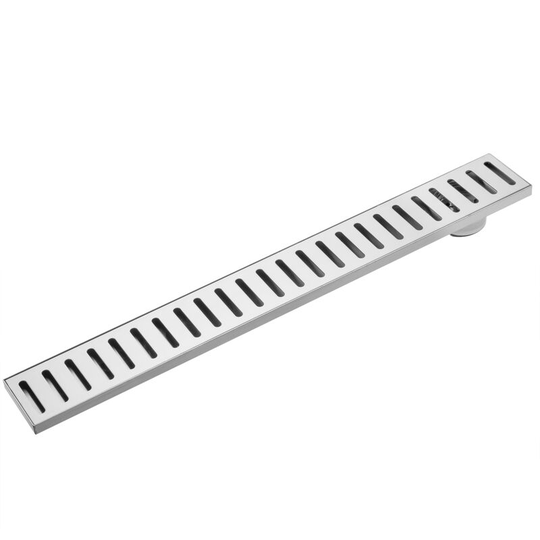 60x7.5cm floor drain gutter with matte stainless steel grid - Primematik