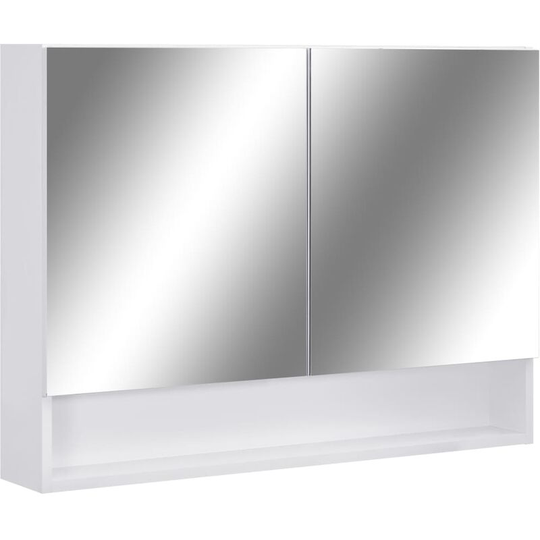 Vidaxl - led Bathroom Mirror Cabinet White 80x15x60 cm mdf White