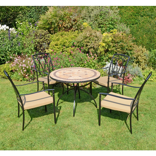 Dewitt 4 Seater Dining Set with Cushions