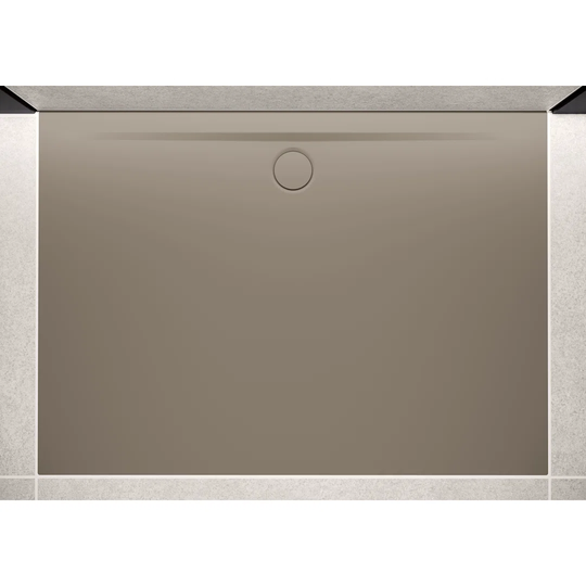 Superplan Zero 1700 x 1000 mm Steel Enamel Shower Tray - Warm Grey 50