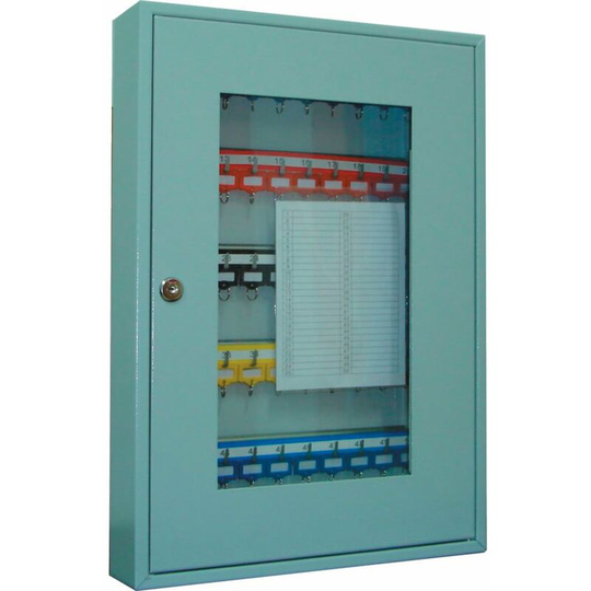 Heavy Duty 50-Key Cabinet with Perspex Window - Grey