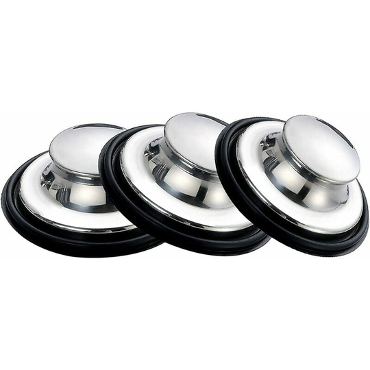 Sink Plugs, Stainless Steel Kitchen Sink Stopper, Large 3.35 '' (85mm) Diameter Wide Rim (3 Packs)