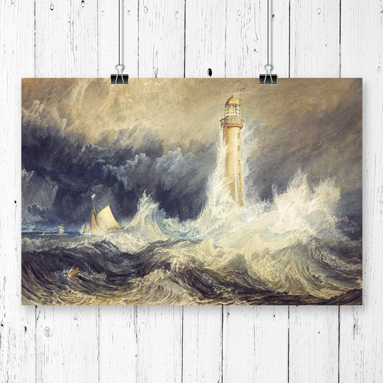 'Bell Rock Lighthouse' by J.M.W. Turner Printing Print