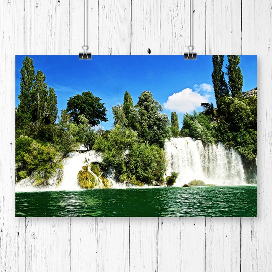 'Landscape Waterfall Croatia' Photographic Print