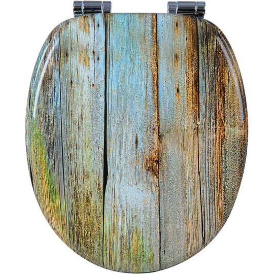 Wooden Soft Close toilet seats with Adjustable Hinge Toilet Lid Seat Cover Wood Beauty - Woltu