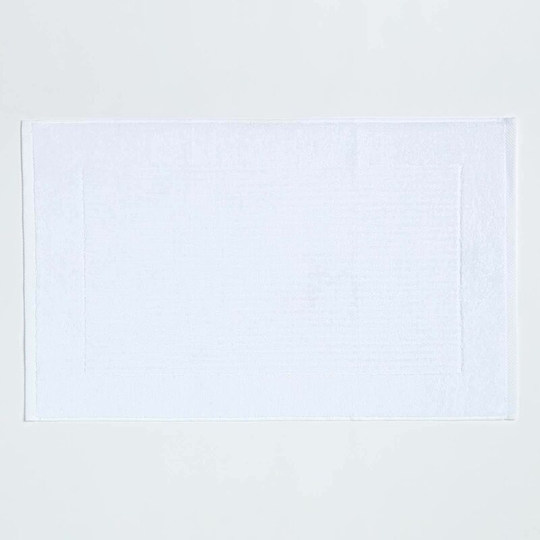 Imperial Plain Cotton White Bath Mat - White - White - White - Homescapes
